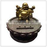 Chinese Golden Color Traveling Buddha,happy buddha statue ,luckly buddha Incense Sticks Holder