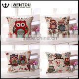 Wentou Vintage PP Cotton Filled Soft Embroidery Owl Pillow thumbnail-2