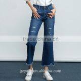 Newest Fashion Women Teen Girls Slim Long Ripped Jeans Trousers Cow Bells for Women thumbnail-3
