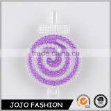 Hot Trendy Cute White Purple Bead Made Lolly Shape Brooches for Kids thumbnail-1