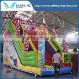 Customized Double Lane Cheap Giant Sea World Barry Inflatable Slide for Sale