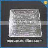 LXHY-T025 Wedding Dessert Plate Frosted Glass Plate