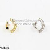 2 Set Brand Hollow With Black Crystal Punk Ring thumbnail-1