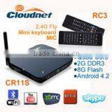 RK3188 Quad Core Webcam Android Media Player HD Built in 2GB RAM 8GB ROM With XBMC 1080P Player