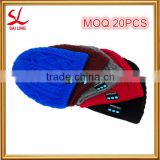 China's Alibaba Music Knitted Hat 100% Acrylic Bluetooth Beanie Hat With Headphone