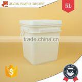 Quality Square Plastic Barrels, 5L Plastic Packaging Container, Rectangle Buckets With Secure Seal Lid