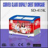 High Quality SD415K Curved Glass Display Supermarket Showcase thumbnail-1