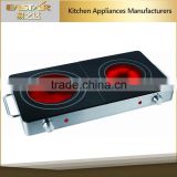 Double burner Ceramic stove wholesale ceramic hob cooking appliance electric infrared cooker for sale
