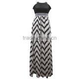 New Summer Wave Stripe Dress Waist Halter Dress thumbnail-3