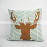 Best Quality Custom Linen/cotton Cushion Covers Throw Decorative Home Sofa Reindeer Pillow Covers thumbnail-4