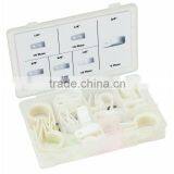 40 Piece White Nylon Cable Clamp Set
