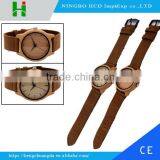2016 Vintage Fashion Wood Watches Leather Strap Watches thumbnail-1