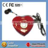 Heart Shape fm Radio With Earphone Mini Auto Scan Radio