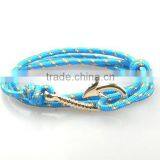 Wholesale Survival Golden Fishhook Anchor Design Paracute Bracelet thumbnail-2