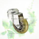 White Transparent PU New Arrive With Lock Furniture Swivel Caster Wheel thumbnail-2