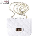 Quilted leather bag "Be exclusive" with single handle and cha bag handbags italian bags genuine leather florence leather fashion