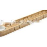 French 9-slot Bread Board With Dipping Bowl