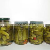 Pickled cucumber, cherry tomato in glass jar 720ml, 1500ml