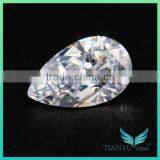 Hot Sale Artificial CZ Gemstones Wholesale 6*8 White Heat Pear Cut Loose Cubic Zircon Price Free Samples thumbnail-2