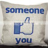 Custom Digital Printing Natural Line Material Washable Pillow Case thumbnail-1