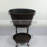 Metal Ice Bucket and Rack Set thumbnail-1
