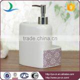 Bathroom Accessories Purple Letter Floral Liquid Soap Dispenser & Holder thumbnail-4