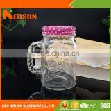 Wholessle Beautiful Glass Jar With Handle thumbnail-1