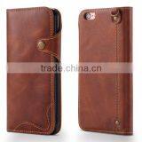 Retro Oil Wax Leather, Flip Cowhide Leather Phone Case For IPhone6/6s/plus thumbnail-4