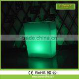 Tall square LED flower pots&planters, glowing flower vase, light up garden pots&planters