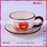 Gift Decoration Glazed Ceramic Coffee Cup and Saucer thumbnail-1