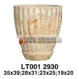Vietnam Round Pattern Stylish Ancient Terracotta Planter thumbnail-1