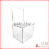 Transparent Acrylic Small Ballot Box Donation Box thumbnail-2