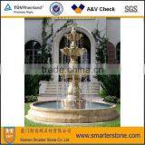 Golden Color Outdoor Stone Water Garden Fountain Tier Water Fountains thumbnail-1