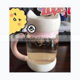 420ml High Quality Glass Water Bottle Flower Bottle for Home thumbnail-5