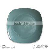 Solid Color Square Ceramic Salad Plate