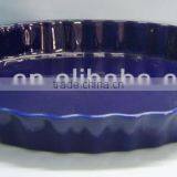 High Quality 13" Oval Shaped Ceramic Baking Plate thumbnail-1