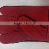 DDSAFETY 2017 Red Cow Gloves Work Leather With Lining And Palm thumbnail-6