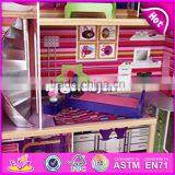 New Design 11 Pieces of Furniture Children Pretend Play Wooden Luxury Toy House W06A226 thumbnail-2