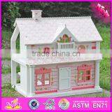 2016 Top Fashion Lovely Wooden Victorian Dollhouse for Kids W06A041C thumbnail-1