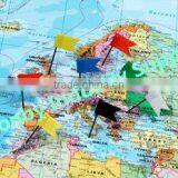 32mm Blue Green Yellow Red White Color Marker Push Map Flag Pins thumbnail-4