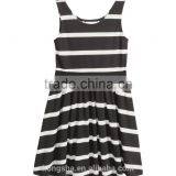 2016 Fashion Children Little Gilrs Cotton Jersey Stripe Print Dress HSD8073 thumbnail-5