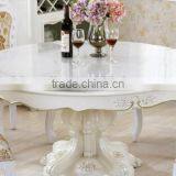 Soft Glass Transparent Waterproof Mat Custom Round PVC Round Table Cloth Tablecloth With Frosted Crystal Plate thumbnail-2