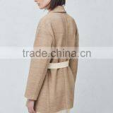 High Quality Ladies Side Pocket Long Sleeve Cheap Warm Cotton Coat thumbnail-4