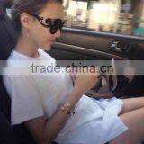 Latest Couple Base White Cotton Long t Shirt thumbnail-2