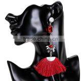 Fashion Tassel With Alloy Long Dangle Earrings for Women Jewelry thumbnail-1