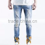 Spandex/Cotton Material and Washed Technics High Quality men's biker jeans 2