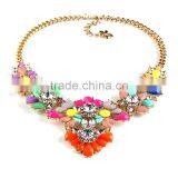 Multicolor Resin Gems Women Simple Necklace ,yiwu Jewelry Factory thumbnail-3