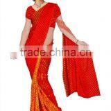 Bhandhani Printed Designer Saree With Blouse Material thumbnail-1