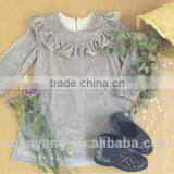 2017 New Style Long Sleeve Velour Children Boutique Clothing Kids Wholesale Fancy Baby Dress thumbnail-1