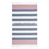 Stripe 100% Cotton Beach Towel With Tassel Made in China thumbnail-5